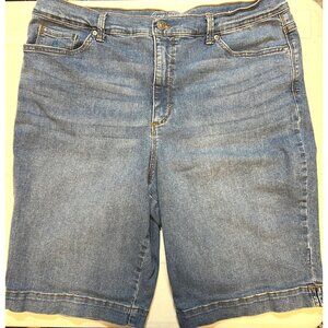 Gloria Vanderbilt Womens Denim Shorts Size 16 All-Around Slimming Effect